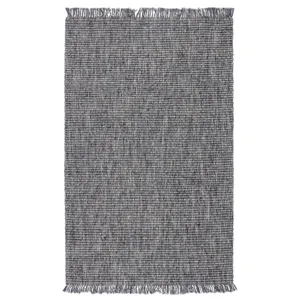 Breathe Easy Caraway Handwoven Solid Blue/ Gray Area Rug (9'X12')