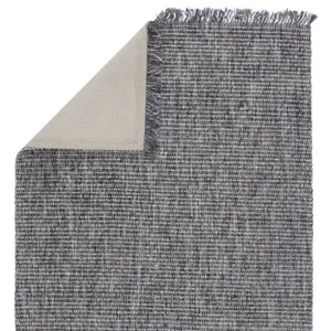 Breathe Easy Caraway Handwoven Solid Blue/ Gray Area Rug (9'X12')