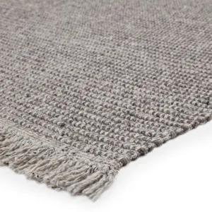 Breathe Easy Caraway Handwoven Solid Gray/ Cream Area Rug (9'X12')
