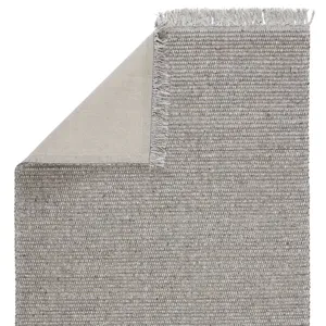 Breathe Easy Caraway Handwoven Solid Gray/ Cream Area Rug (9'X12')