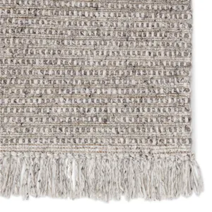 Breathe Easy Caraway Handwoven Solid Gray/ Cream Area Rug (9'X12')