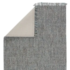 Breathe Easy Caraway Handwoven Solid Gray/ Blue Area Rug (9'X12')