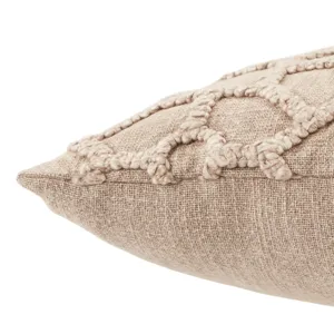 Boxwood Vibe by  Espanola Gray Trellis Polyester Throw Pillow 18 inch