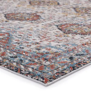 Byzantine Vibe by  Gordiana Medallion Multicolor/ White Area Rug (8'X10')