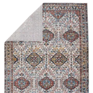 Byzantine Vibe by  Gordiana Medallion Multicolor/ White Area Rug (8'X10')