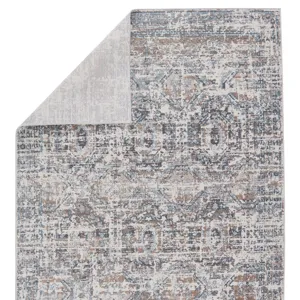 Byzantine Vibe by  Anastasia Medallion Gray/ Blue Area Rug (9'6"X13')