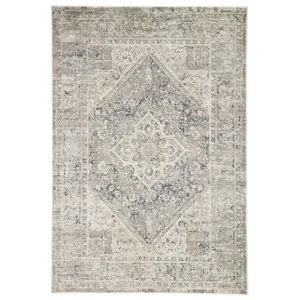 Caicos Kiev Medallion Gray/ Ivory Area Rug (8'10"X12')