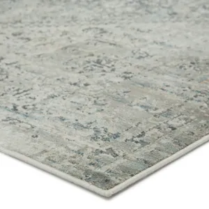 Caicos Kiev Medallion Gray/ Ivory Area Rug (8'10"X12')