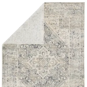 Caicos Kiev Medallion Gray/ Ivory Area Rug (8'10"X12')