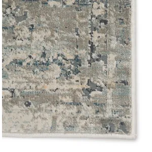Caicos Kiev Medallion Gray/ Ivory Area Rug (8'10"X12')