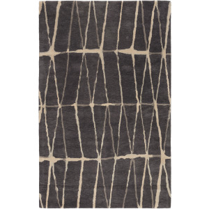 Town Botticino Handmade Geometric Gray/ Cream Area Rug