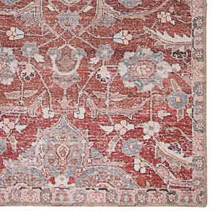 Chateau Aden Indoor/ Outdoor Oriental Red/ Gray Area Rug (2'X3')