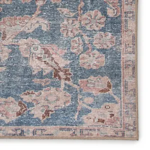 Chateau Bardia Indoor/ Outdoor Oriental Blue/ Light Pink Area Rug (8'X10')