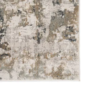 Cirque Lynne Abstract White/ Gray Area Rug (10'X14')