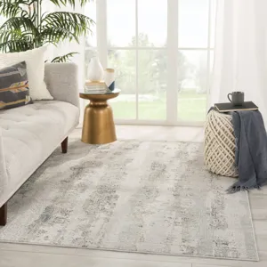 Cirque Jaspal Tribal Gray/ White Area Rug (8'10"X11'9")