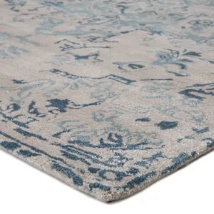 Citrine Sasha Handmade Medallion Beige/ Dark Blue Area Rug (2'X3')