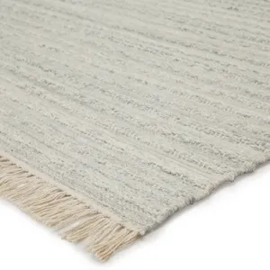 Castillo Torre Indoor/ Outdoor Solid Light Gray/ Cream Area Rug (5'X8')