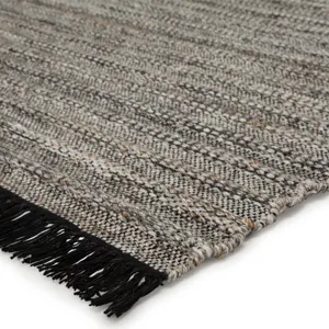 Castillo Torre Indoor/ Outdoor Solid Black/ Rust Area Rug (8'X10')
