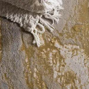 Catalyst Cisco Abstract Gray/ Gold Area Rug (7'10"X10'6")