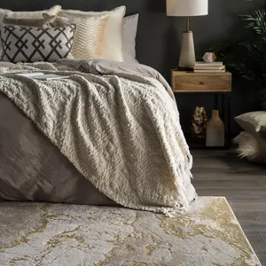 Catalyst Cisco Abstract Gray/ Gold Area Rug (7'10"X10'6")