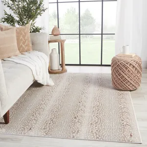 Catalyst Axis Animal Light Gray/ Brown Area Rug (9'6"X13')