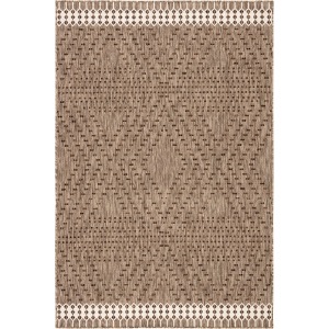 Decora by Nikki Chu Nikki Chu by  Tirana Indoor/ Outdoor Borders Gray/ Brown Area Rug