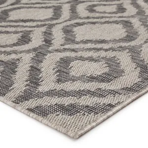 Decora by Nikki Chu Nikki Chu by  Idra Indoor/ Outdoor Trellis Gray Area Rug (5'3"X7'6")