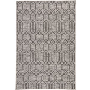 Decora by Nikki Chu Nikki Chu by  Calcutta Indoor/ Outdoor Geometric Gray Area Rug