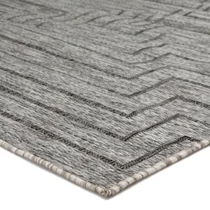 Decora by Nikki Chu Nikki Chu by  Xantho Indoor/ Outdoor Geometric Gray Area Rug (5'3"X7'6")