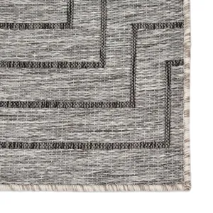 Decora by Nikki Chu Nikki Chu by  Xantho Indoor/ Outdoor Geometric Gray Area Rug (5'3"X7'6")