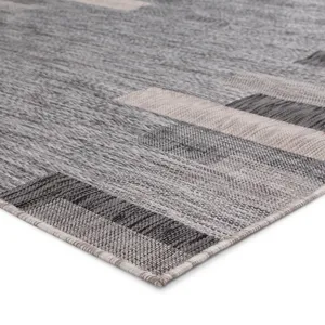 Decora by Nikki Chu Nikki Chu by  Nikea Indoor/ Outdoor Geometric Gray Area Rug (2'X3'7")