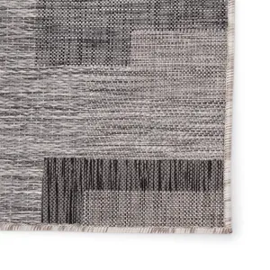 Decora by Nikki Chu Nikki Chu by  Nikea Indoor/ Outdoor Geometric Gray Area Rug (2'X3'7")