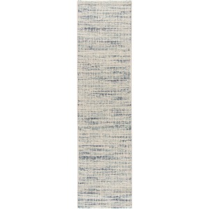 Dash Escape Abstract Blue/ White Runner Rug (2'7