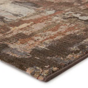 Dash Buxton Abstract Brown/ Beige Area Rug (5'3"X7'6")