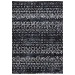Dash Ardor Trellis Dark Blue/ Gray Area Rug (5'3"X7'6")