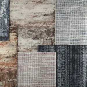 Dash Ardor Trellis Dark Blue/ Gray Area Rug (5'3"X7'6")