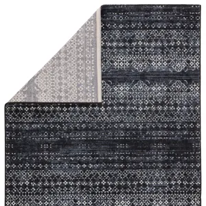 Dash Ardor Trellis Dark Blue/ Gray Area Rug (5'3"X7'6")