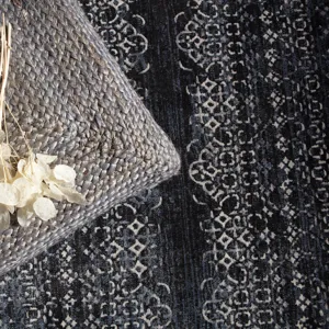 Dash Ardor Trellis Dark Blue/ Gray Area Rug (5'3"X7'6")