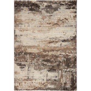 Dash Buxton Abstract Brown/ Light Gray Area Rug