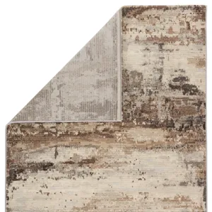Dash Buxton Abstract Brown/ Light Gray Area Rug (5'3"X7'6")