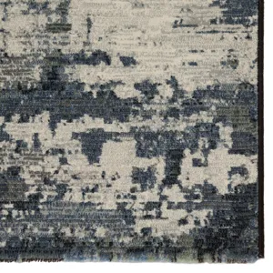 Dash Buxton Abstract Blue/ Light Gray Area Rug (9'2"X12'6")