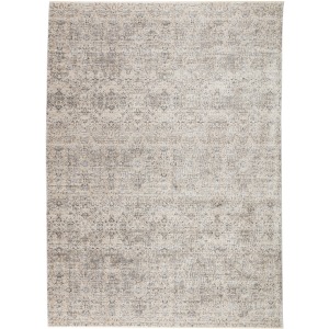 En Blanc Vibe by  Candide Trellis Gray/ Ivory Area Rug