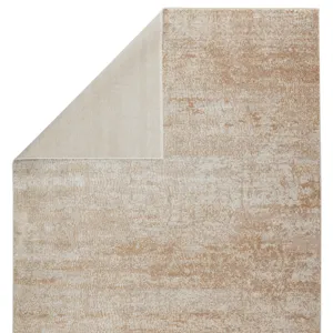 En Blanc Vibe by  Evanthe Abstract Gold/ Ivory Area Rug (7'10"X10'10")