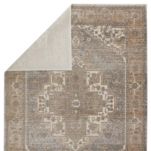 En Blanc Vibe by  Venn Medallion Tan/ Gray Area Rug (7'10"X10'10")