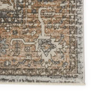 En Blanc Vibe by  Venn Medallion Tan/ Gray Area Rug (7'10"X10'10")