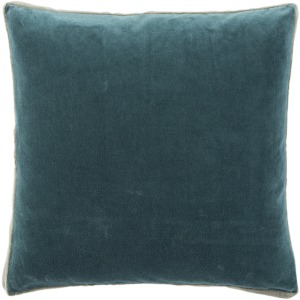 Emerson Bryn Solid Teal/ Gray Down Throw Pillow 18 inch