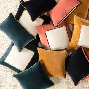 Emerson Bryn Solid Teal/ Gray Down Throw Pillow 18 inch