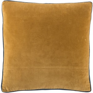 Emerson Bryn Solid Gold/ Navy Poly Throw Pillow 18 inch