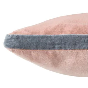 Emerson Bryn Solid Blush/ Gray Down Throw Pillow 18 inch