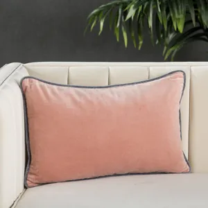 Emerson Lyla Solid Blush/ Cream Down Lumbar Pillow